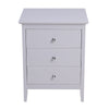 White Chest of Drawers Storage Unit Bedroom Office Organiser with Diamond Handle