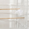 Large Bird Cage Budgie Cage for Finch Canaries Parrot with Stand White
