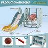 Toddler Indoor Activity Playground 4 in 1 Kids Slide Playset with Climber