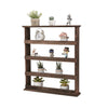 4Tier Wooden Spice Rack Desktop Wall Hanging Shelf Holder Kitchen Cabinet