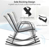 Patio Rocking Chair Set of 2 Outdoor Ergonomic Rockers Breathable Rocking Chair