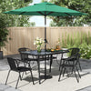 Patio Seating Glass Table Outdoor Furniture Garden Dining Table Stacking Chairs