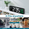 LED Digital 16" Wall Clock Temperature Date Display Alarm Clock Large Home Decor