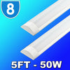 8X 5FT LED Strip Light Batten Tube Light Office Shop Garage Ceiling Lamps 6500K