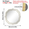 80cm Large Wall Mirror Irregular Floral Beveled Golden Rim Accent Mirror Mantle