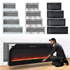 2023 Electric Wall Mounted LED Fireplace 12 Color Wall Inset Into Fire 40 50 60"