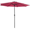 XL 3M Round Outdoor Parasol Tiltable Canopy Garden Patio Umbrella Sun Shelter