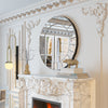 3D Bevelled Glass Wall Mirror Round Decorative Mirror Waterproof Bathroom Mirror