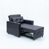 Linen/Faux Leather Sofa Bed Corner - Sofa Bed with Storage & Reversible Chaise