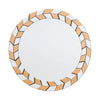 Round Wall Decorating Mirror with Glass Piece Accent Mirror for Home Decor 23.6“