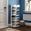 Tall Shoe Rack Organizer Storage Shelf Wooden Display Cabinet Hallway Shoe Tower