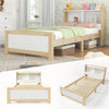 3ft Single Size Bed Single Bed Pine Wooden Kids Bed Frame with Storage Headboard