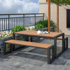 Industrial Dining Table Set wIth 2/4 Chairs Bench Seat Dining Kitchen Furniture