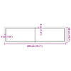 Wall Shelf Dark Grey 200x50x4 Treated Solid Wood Oak E3N7