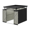 Metal Pent Roof Garden Shed Outdoor Double Door Storage for Tools Bike Warehouse