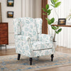 Armchair Stylish Modern Living Room Accent Chair Wood Frame Floral Pattern Sofa
