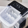 Ice Maker Counter Top for Home Electric Ice Cube Maker with Scoop & Basket Silve