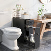 Bathroom Floor Storage Cabinet Wooden Entryway Storage Cabinet w/ Drawer Black