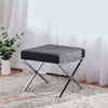 Sofa Lazy Chair Ottoman Soft Pouffe Seat Metal Leg Vanity Makeup Stool Footstool