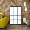 12 Grids Window Pane Wall Mirror Glass Panel Pane Window Mirror Outdoor Indoor