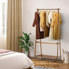 Foldable Wooden Coat Rack Clothes Rail Garment Stand Shoe Storage Corner Shelf