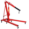 Red 1 Ton Folding Hydraulic Engine Mechanics Crane Hoist Lift Jack Stand Wheels