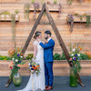Wooden Wedding Arch Triangle Flower Rack Backdrop Stand Celebration Party