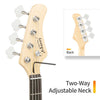 Glarry Electric GP Bass Guitar 4 String Set with Bag Strap Cable Full Kit NEW