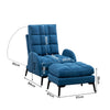 Matte Velvet Relaxing Recliner Armchair Sleeper Bed Lazy Lounge Sofa w/Footstool