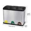 Recycling Bin, 3 x 20 L Triple Kitchen Bin