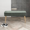 Long Upholstered Bench Solid Wood Legs for Entryway Living Dining Room Bedroom