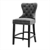 Velvet Button Wing Back Bar Stool Kitchen Pub Studd Breakfast Dining Chair Seat
