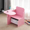 2 in 1 Children Chair Desk with Storage Bin Mysize Arts Craft Snack Toddler Kids