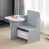 2 in 1 Children Chair Desk with Storage Bin Mysize Arts Craft Snack Toddler Kids