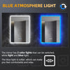 Bathroom LED Mirror with Shaver Socket Bluetooth Speaker Demister Touch 500x700