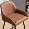 Bar Stools Set of 2 Faux Suede/ PU Leather Breakfast High Chairs Kitchen Pub