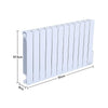 Electric Wall Mounted Oil Filled Radiator Home Space Heater Thermostatic Timer