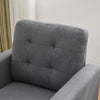 Modern Armchair Accent Chair with Wooden Leg Upholstered Occasional Lounge Chair