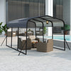 440 x 300 cm Heavy-Duty Metal Carport Garage Car Shelter Car Canopy Tent