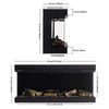 Electric Fireplace 12 Media Flame Insert LED Panoramic Living Room Heater