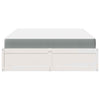 Bed with White 160x200 Solid Wood Pine I7P8