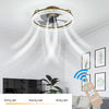 LED Crystal Dimmable Ceiling Fan Light 6 Speed Chandelier Lamp w/ Remote Control