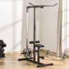 Exercise Pulley Machine Power Tower with Adjustable Seat and Cable Positions