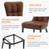 2x Luxury Faux Leather Kitchen Dining Chairs Accent Chairs with Metal Legs Black