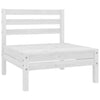 10 Piece Garden Lounge Set White Solid Wood Pine vidaXL