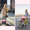 Portable Baby Stroller One-Hand Folding Pushchair W/Adjustable Backrest Footrest