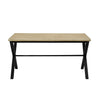 Dusk Clover Light Wood & Black 4-6 Seater Dining Table RRP £299