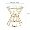 Round Glass Top End Table Living Bedroom Bed Side Sofa Coffee Table Metal Chrome
