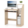 Computer Desk 80x40x90cm with Sliding Keyboard Storage Shelves Office Desk