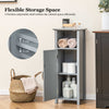 Freestanding Single Door Storage Cabinet Bathroom Floor Cabinet-Gray